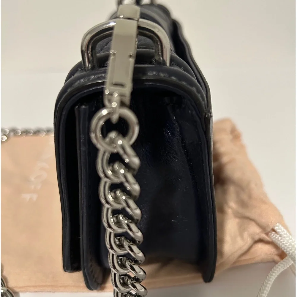 Rebecca Minkoff Mini Love‎ Quilted Leather Crossbody Bag Navy Blue